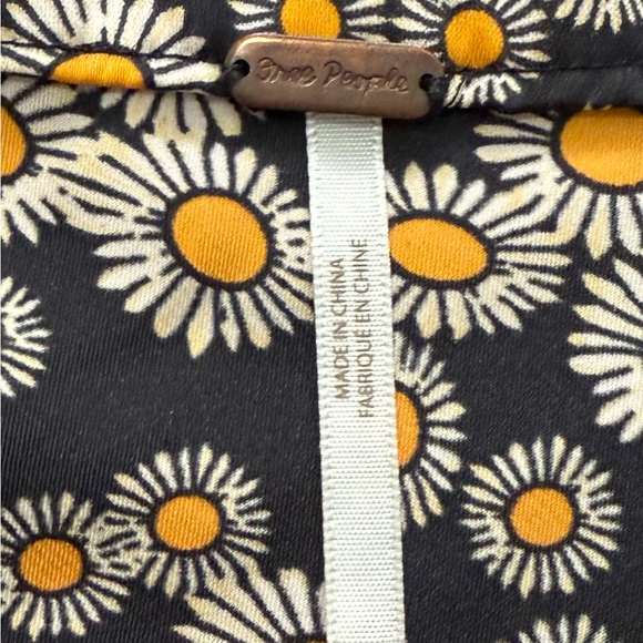 Free People Black Skirt with Yellow Floral Design - Picture 7 of 11